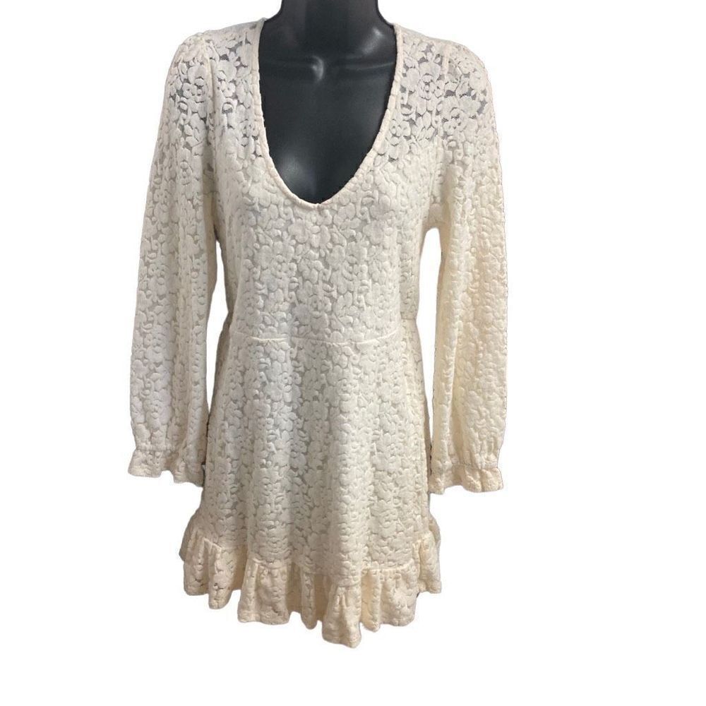 WILD‎ FABLE Women’s Lace Dress Cream Size Medium